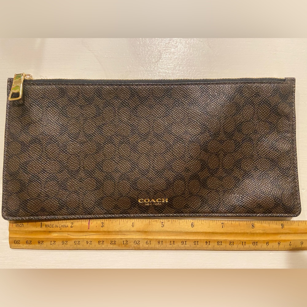 Black Coach Wallet/Cosmetic Bag